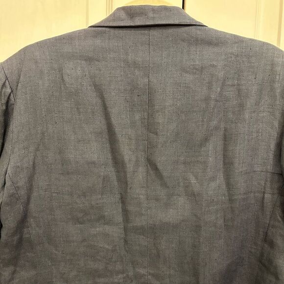 Vintage Ralph Lauren Blue Label Linen Cropped Blazer in Navy, Size M/L - Picture 5 of 10